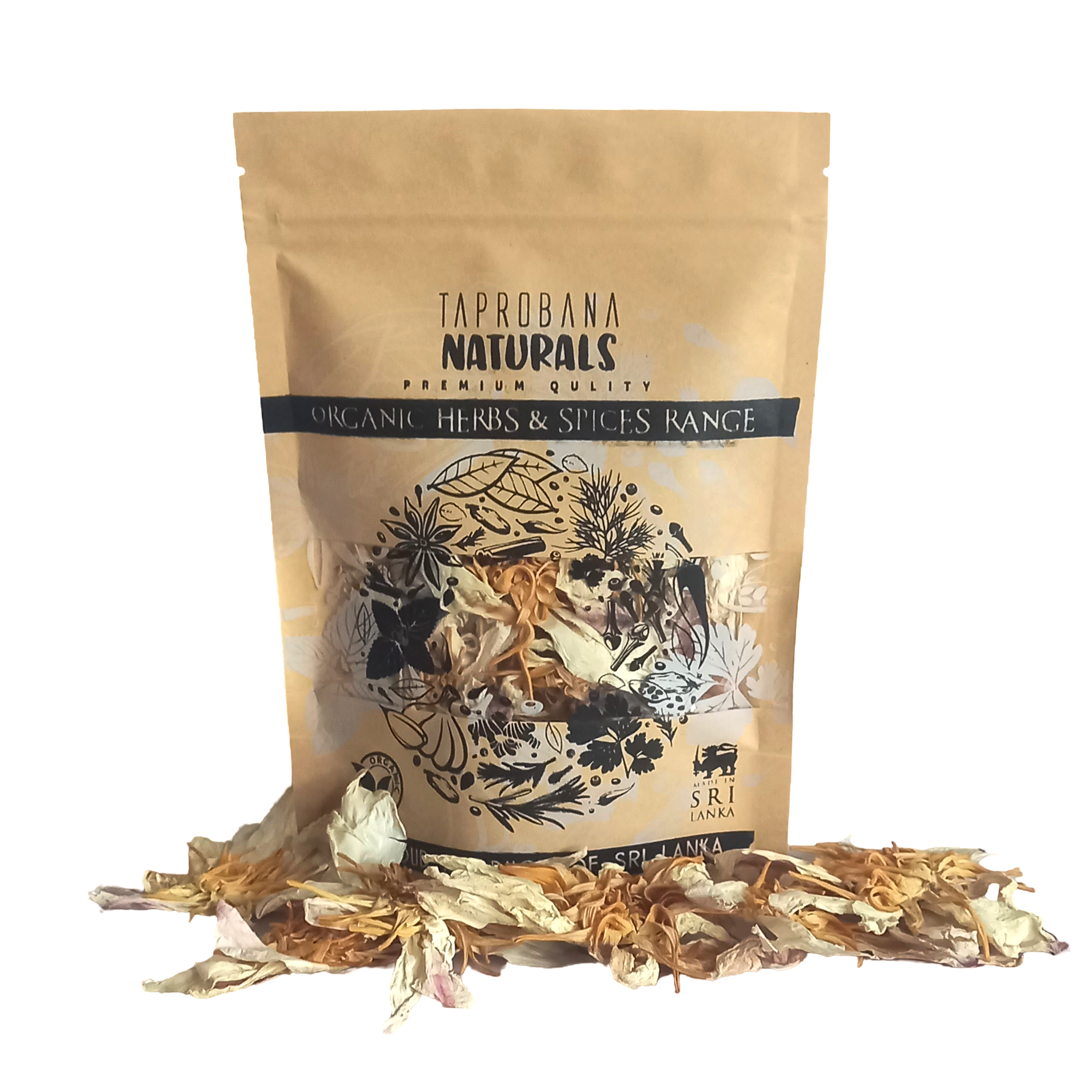 Premium Dried White Lotus Flowers | 100% Natural Herbal Tea from Sri Lanka - Taprobana Naturals Organic